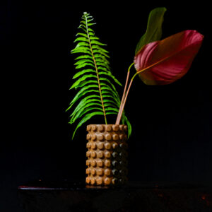 Glauconite Rock Studded Cylindrical Vase - Limited Edition