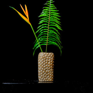 Glauconite Rock Hand-Hammered Tapered Vase - Limited Edition