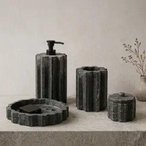 Basalt Stone Bath Accessory Collection