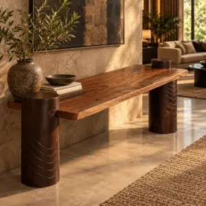 Solid Live Edge Fallen Wood Statement Console
