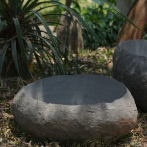 Hand-Chiseled Architectural Stone Basin & Water Feature